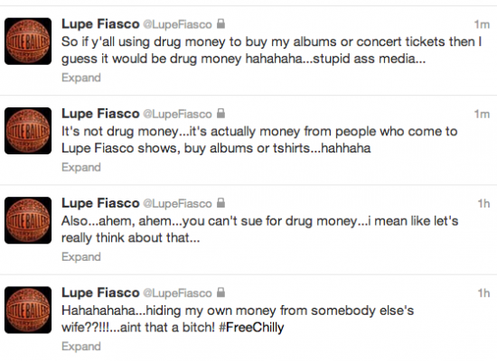 LUPE TWEETS FAKE SHORE DRIVE
